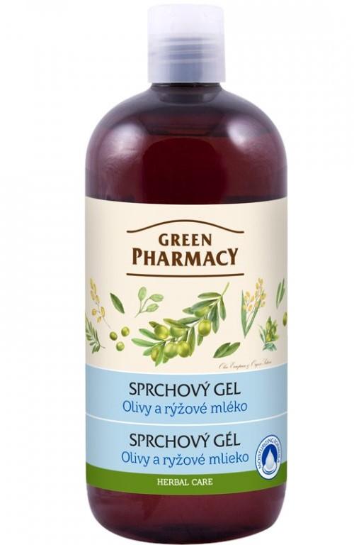 Green Pharmacy sprchový gél 500ml - Olivy a ryžové mlieko